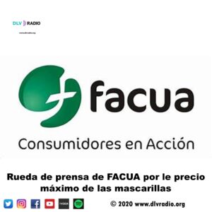 Rueda de prensa de FACUA por le precio máximo de las mascarillas