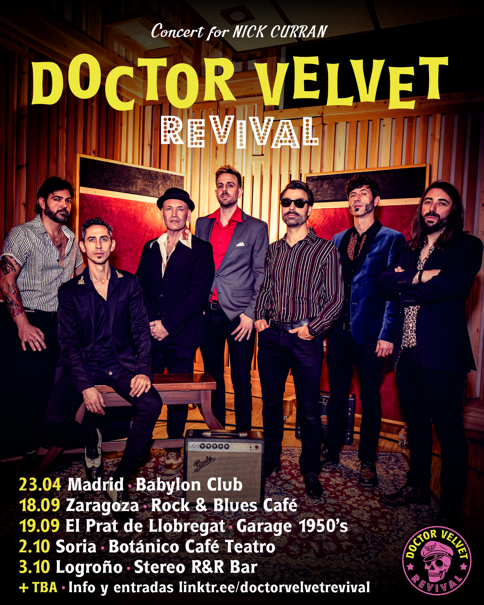Doctor Velvet Revival anuncia gira y arranca en Madrid el 23 de abril en Babylon Club