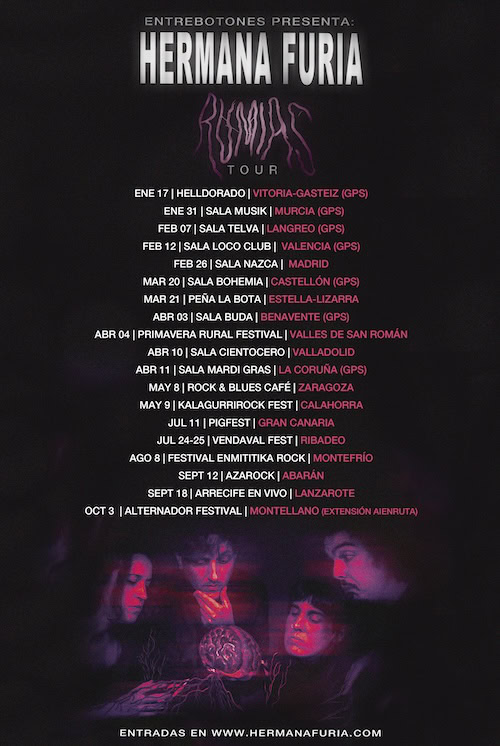 Cartel fechas hf v6 actualizado 2 junio v9 web Hermana Furia lanza su videoclip Vis a Vis