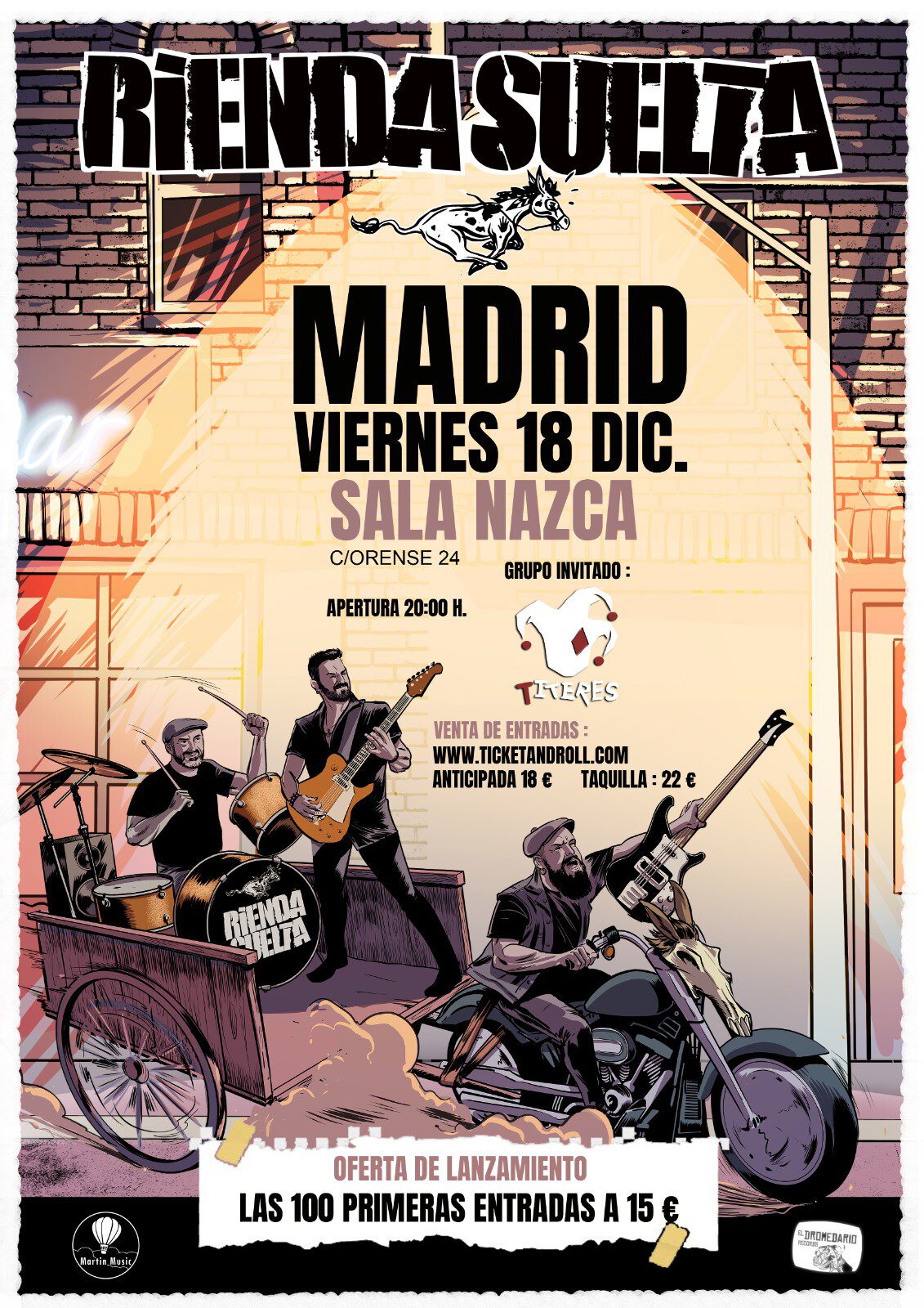 RIENDA SUELTA presenta en Madrid su álbum «¿DÓNDE ESTÁ EL HOMBRE MALO?»